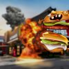 Chibi-burger 3D mascotte